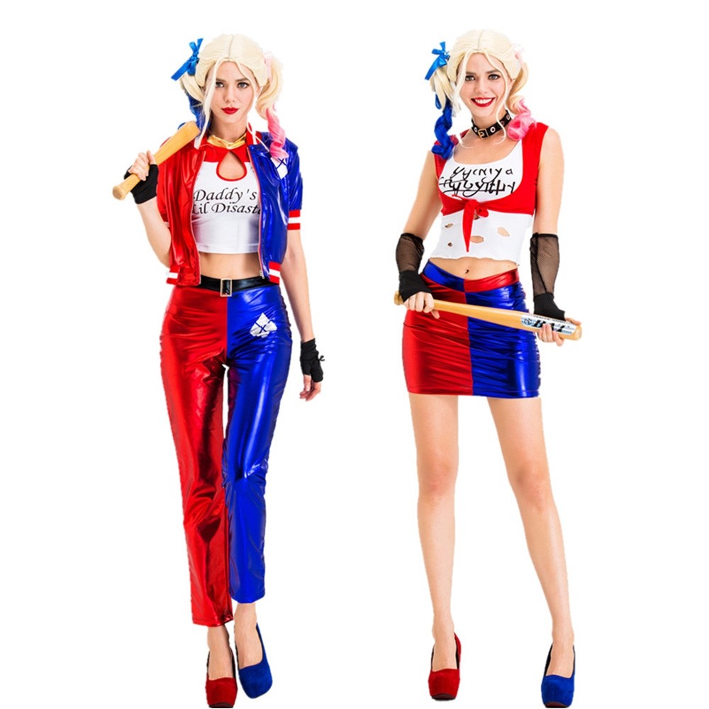 Harley Quinn Lizenzkostüm Damenkostüm Verrücktes Harlekin-Kostüm