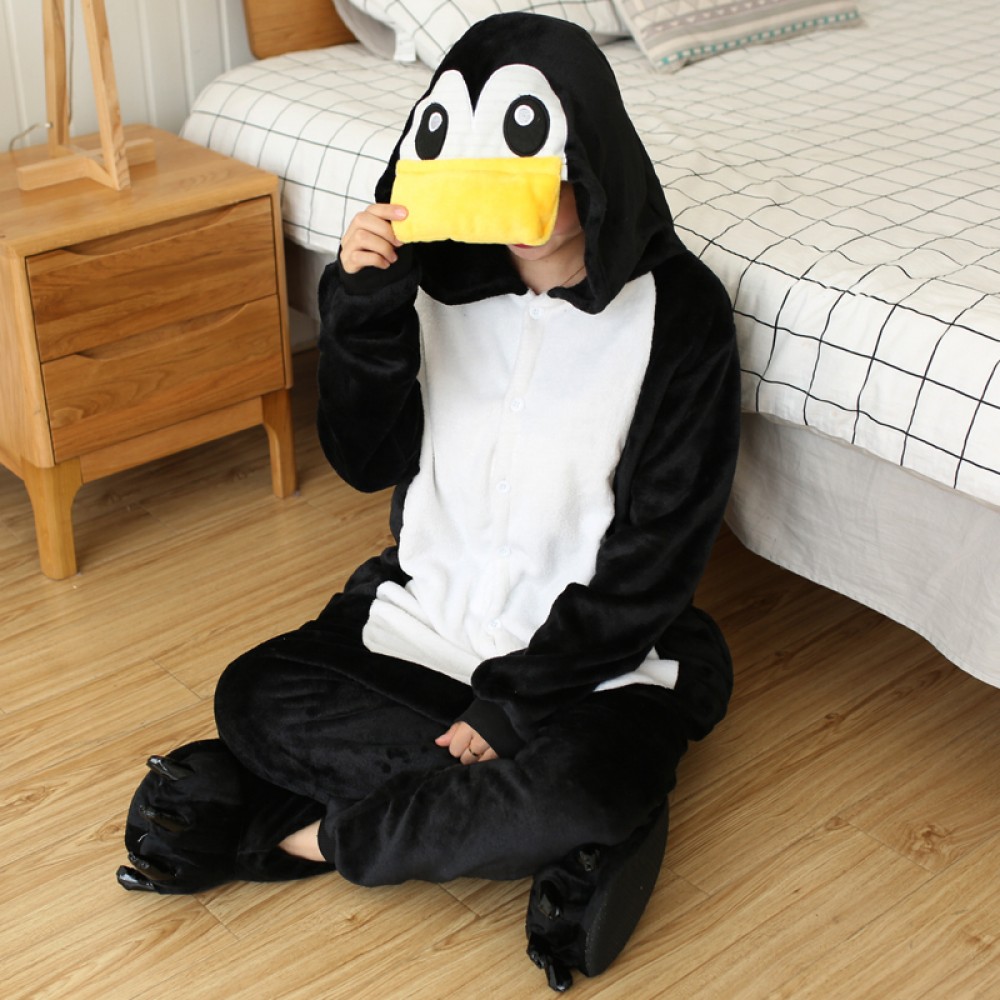 Pinguin Onesie Jumpsuit Unisex Erwachsene Pyjamas