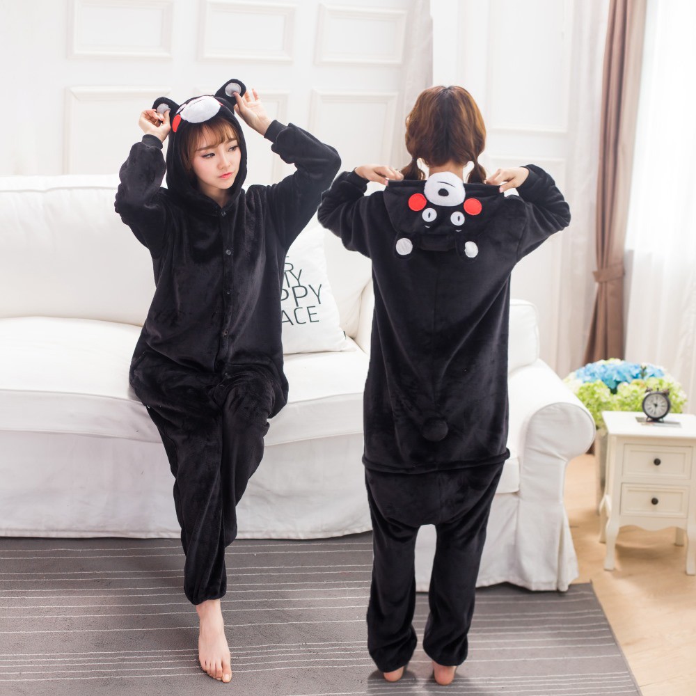 Kumamon Kostüm Erwachsene Unisex Tier Pyjamas Jumpsuit Onesie