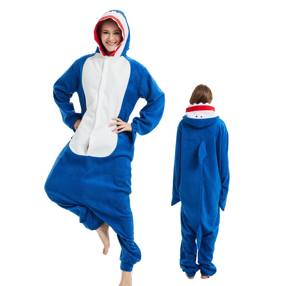 Hai Kostüm Erwachsene Unisex Tier Pyjamas Overalls