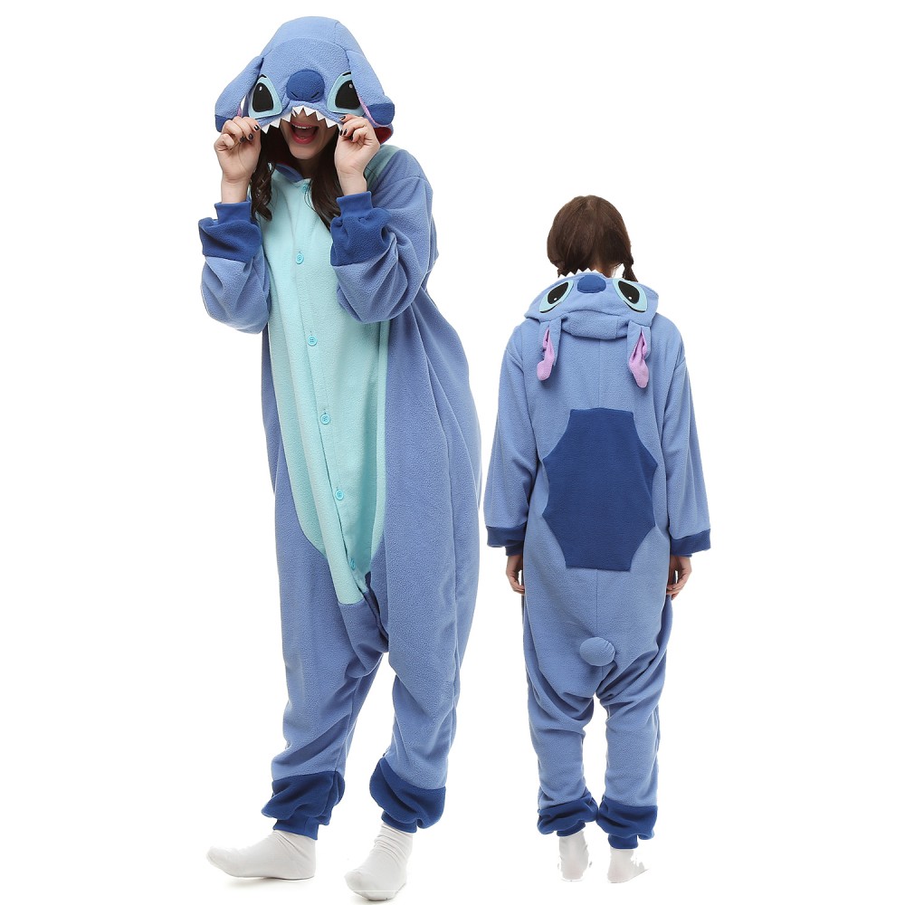 Lilo und Stitch Kostüm Erwachsene Unisex Tier Pyjamas Jumpsuit Onesie