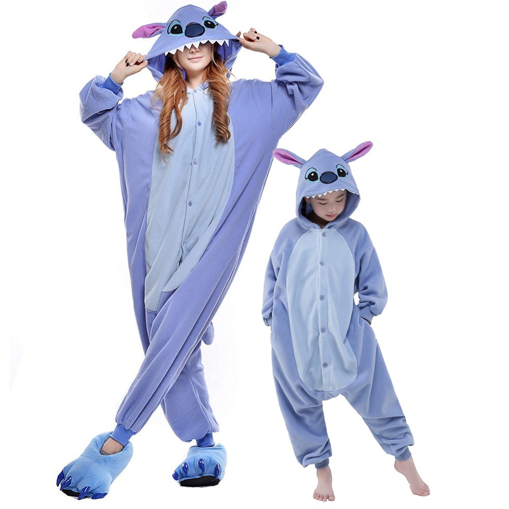 Lilo und Stitch Kostüme Erwachsene & Kinder Tier Pyjamas Overalls