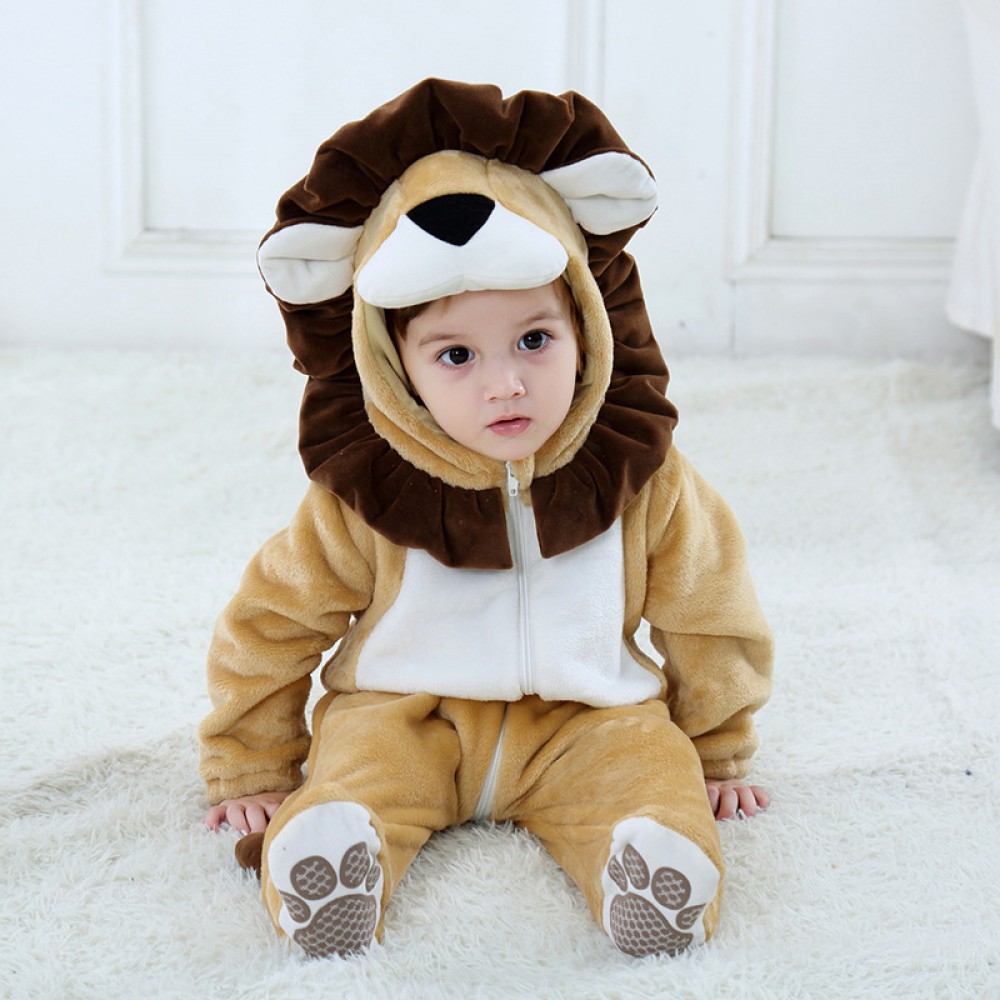 Löwe Baby Kostüm Tier Onesie Einteiler