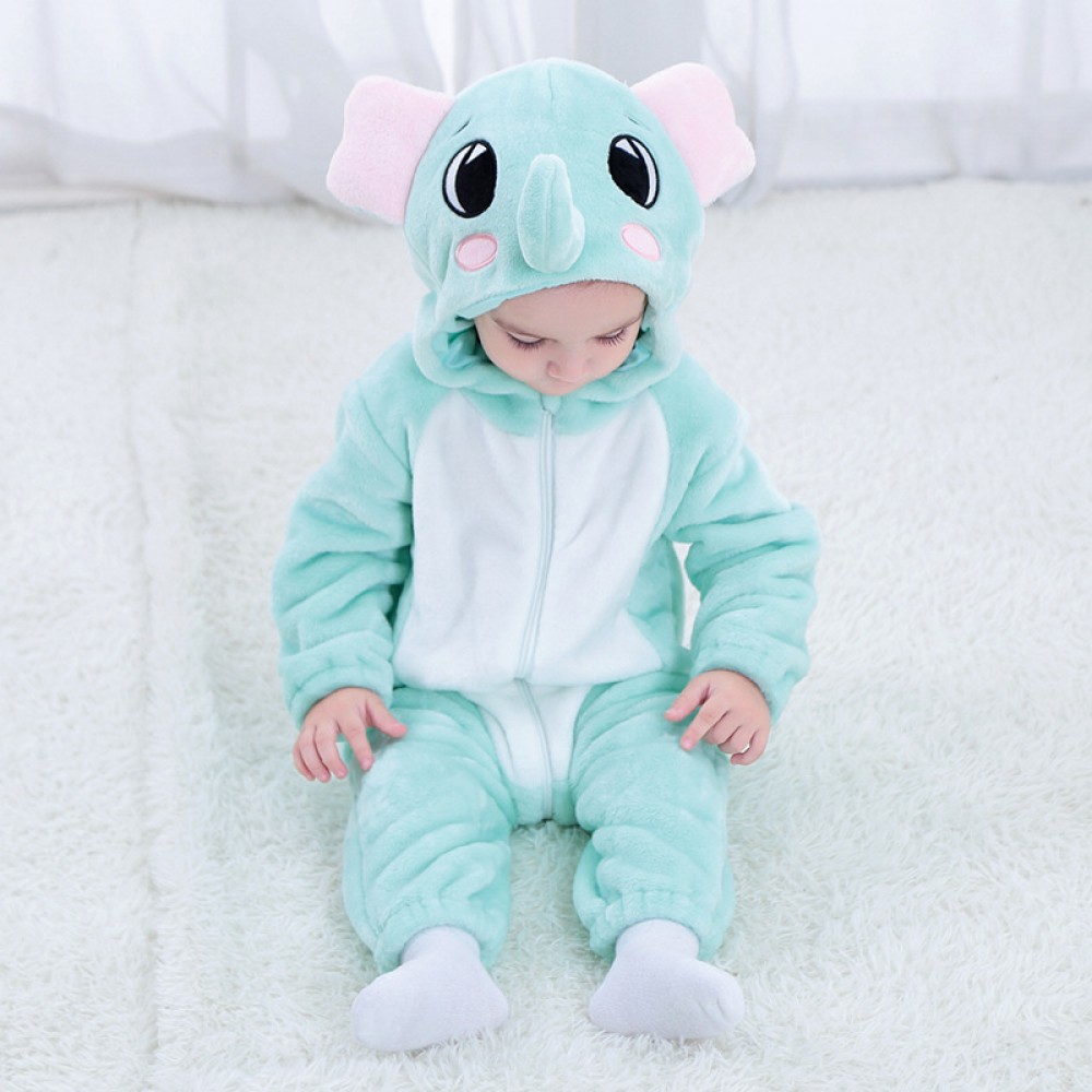 Blauer Elefant Kleinkind Baby Kostüm Tier Onesie Baby Outfits
