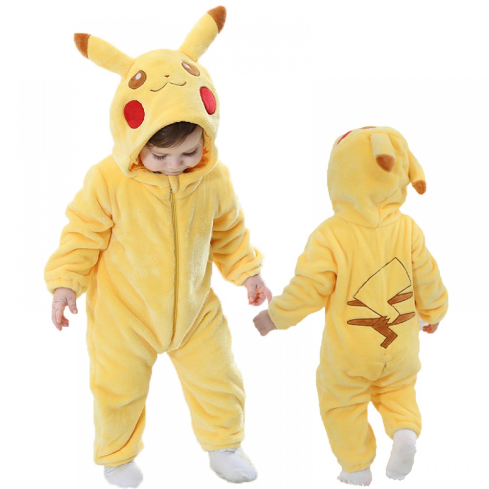 Pokemon Pikachu Baby Kostüm Tier Onesie Cosplay Pyjamas