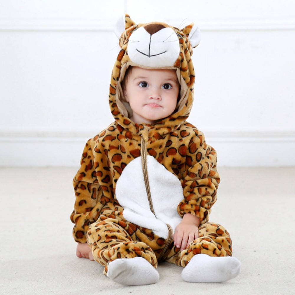 Leopard Kostüm Baby Kleinkind Tier Onesie Einteiler