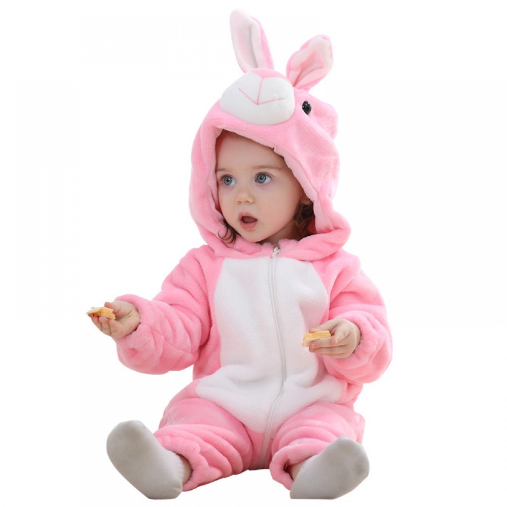 Kleinkind Rosa Hasenkostüm für Baby Tier Onesie Halloween Kostüme