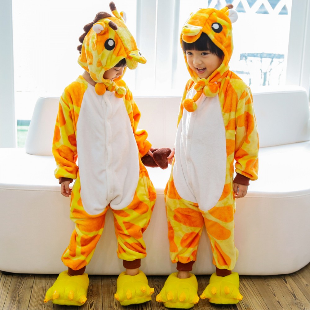 Giraffen Kostüm Kinder Tier Onesie Mit Kapuze Faschingskostüm