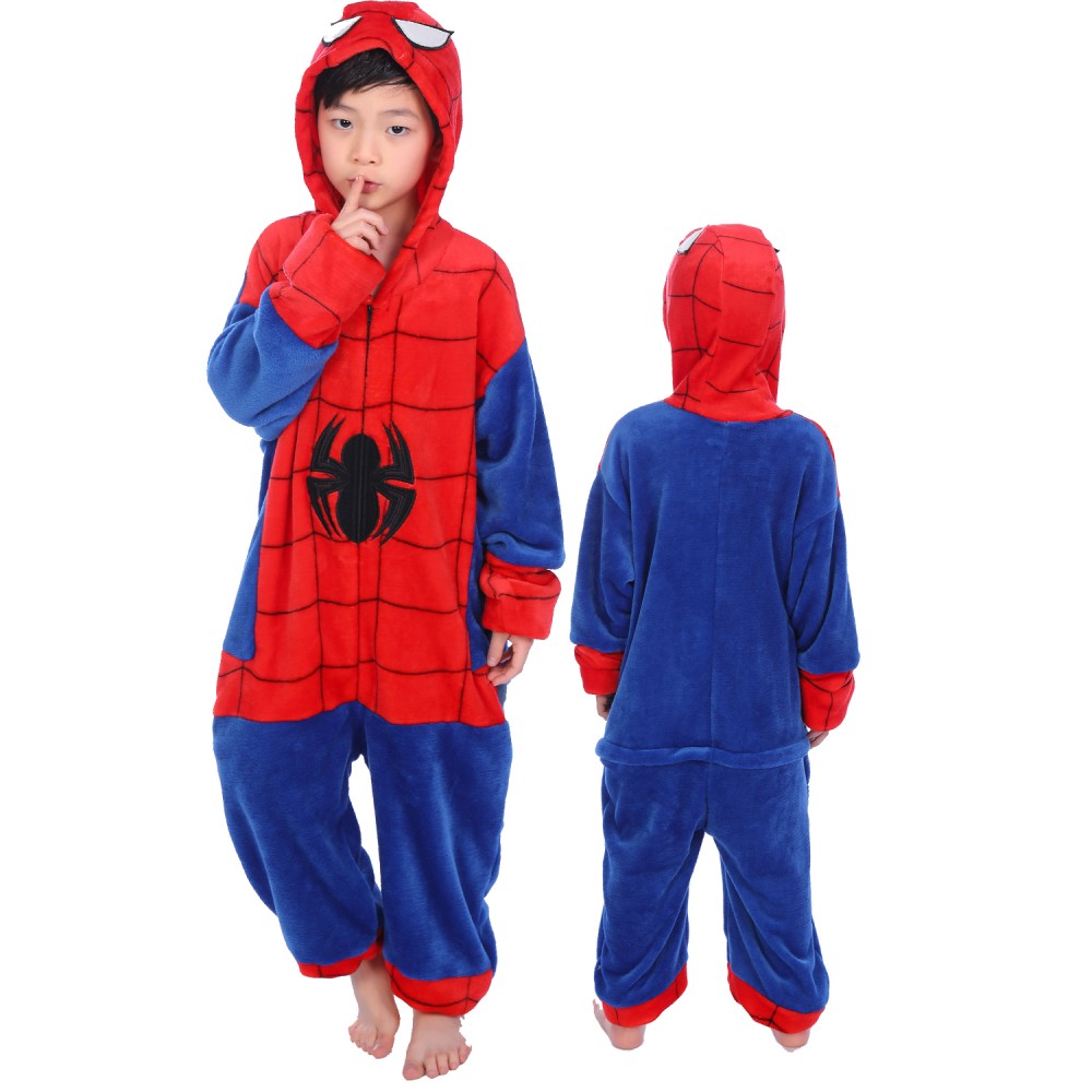 Spiderman Kostüm Kinder Tier Pyjamas Onesie Halloween Kostüme