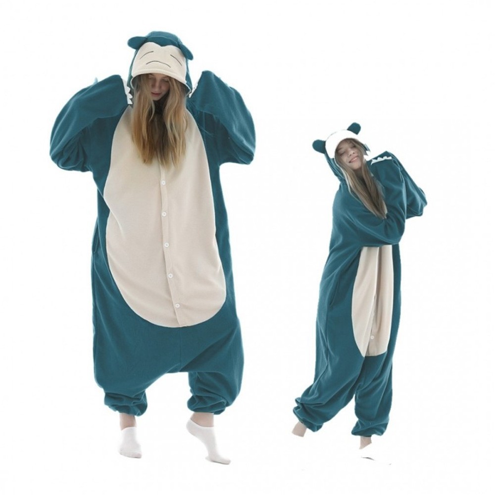 Snorlax Kostüm Erwachsene Unisex Onesie Pyjamas