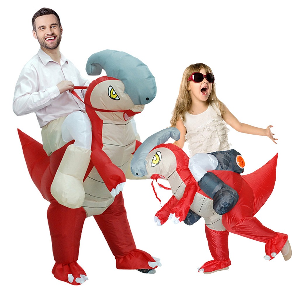 Aufblasbares Parasaurolophus Kostüm für Erwachsene und Kinder