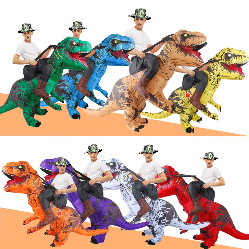 Aufblasbare T-Rex Reiter Kostüme für Erwachsene
